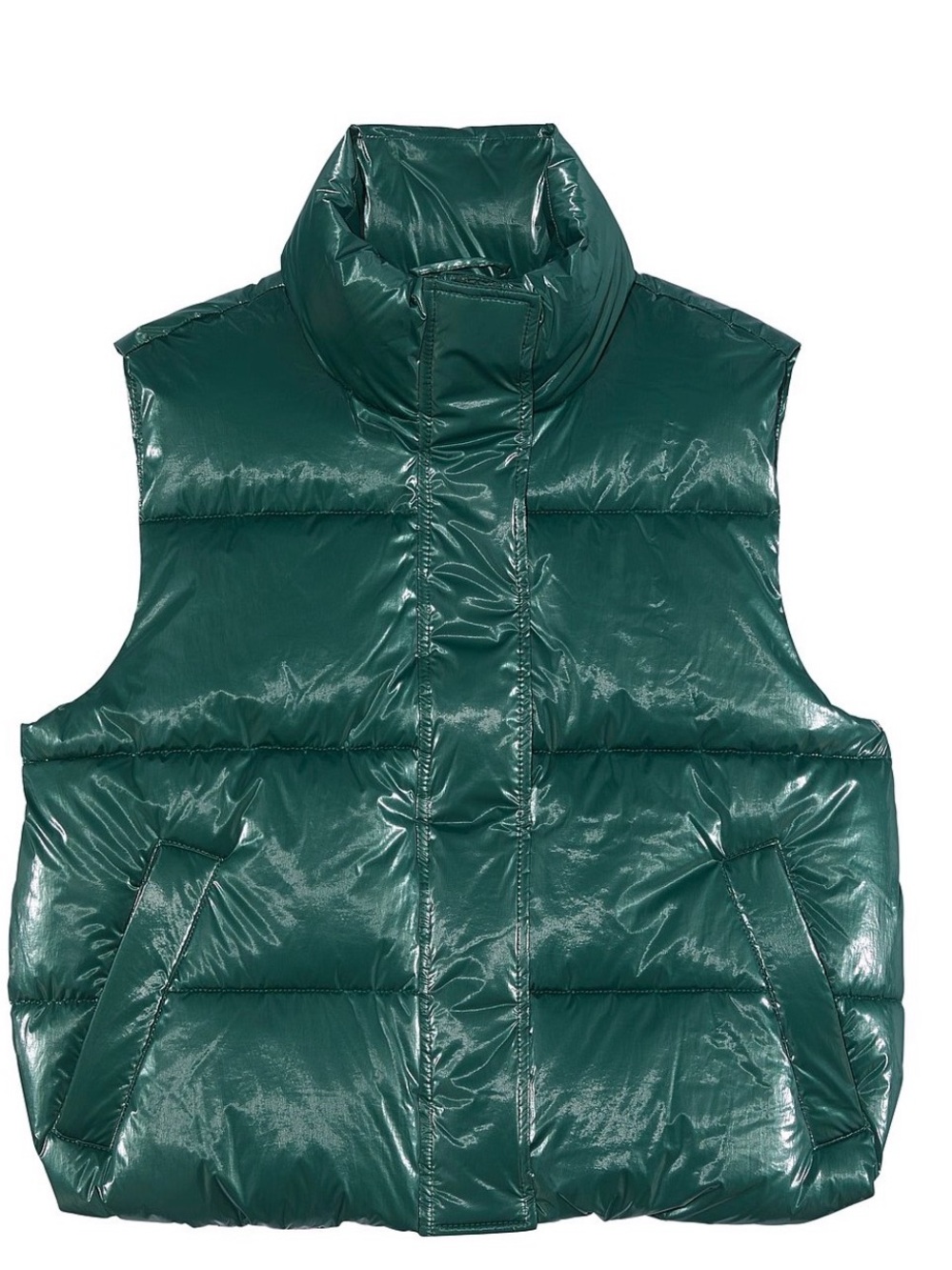 PINK Victoria's Secret Dark Green Puffer vest Jacket